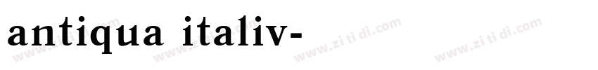 antiqua italiv字体转换